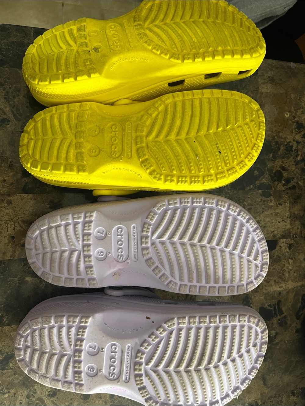 Crocs - Yellow and Light Purple - Picture 2 of 2